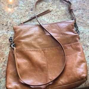 Margot Leather Crossbody Purse Double Zipper Flap Over